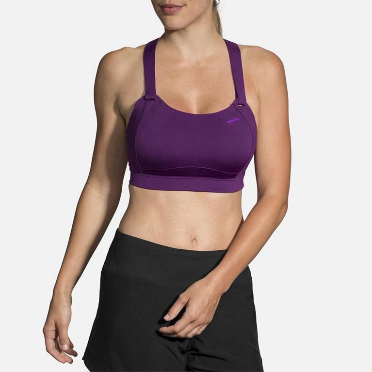 Brooks JUNO SPORTS Running Bra Womens Sale - Purple (OZW054981)